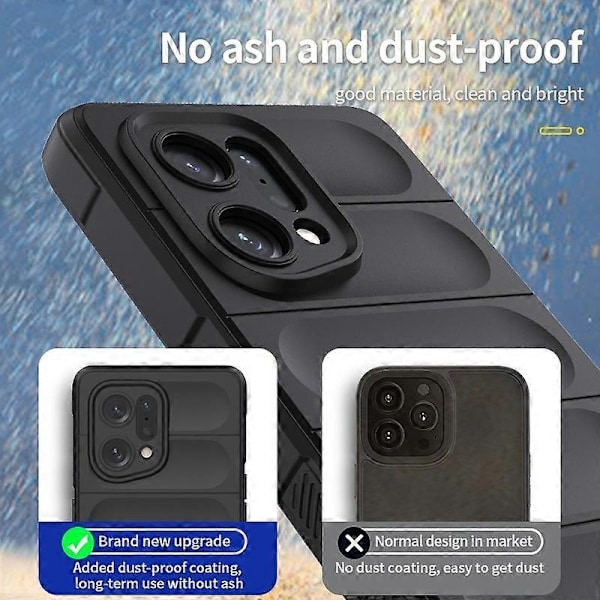 för Oppo Find X5 Stötsäkert Flexibelt Mjukt TPU Halkfritt Kant Mobiltelefon Skydd Robust Baksida - Perfet White