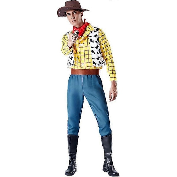 Cosplay Story Woody Kostumesæt Cowboy Julekjole Unisex Sheriff Halloween Karneval Udklædningsfest Legetøj Sceneoptræden Høj Kvalitet - Perfekt kid boy 150