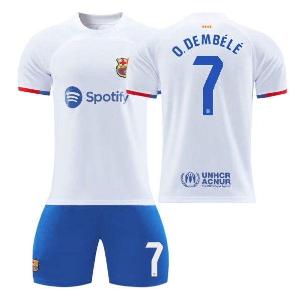 23-24 FC Barcelona udebanetrøje Pedride Jong fodboldkamp no kneepad L# no socks
