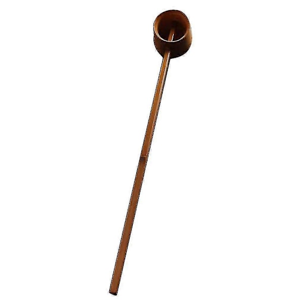 Japansk teceremoni Långt skaft Sked Bambu Vattenhämtare Bambu Vatten Kalebass Skopa Dipper-Perfet N402