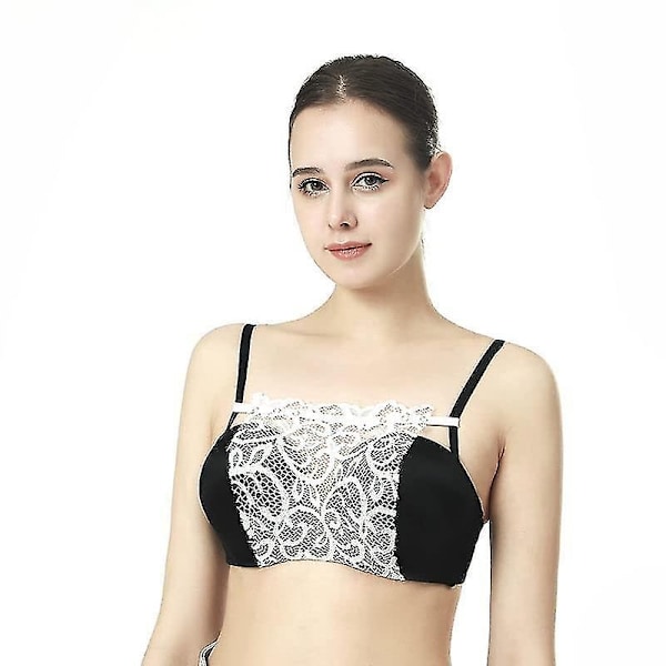3 st Dam Spets Anti-Titt Osynlig BH Underkläder Sekretess Clip-On Mock Camisoles Urringningsinsats Väst-Perfet