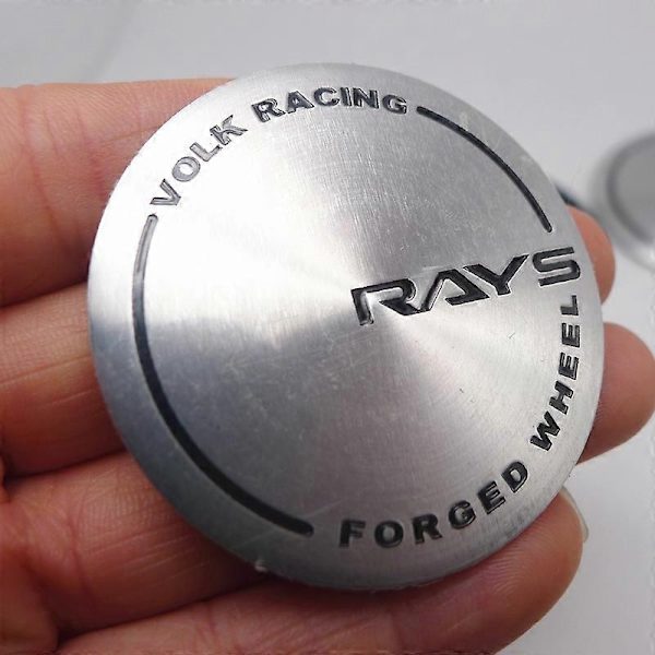 4 st 45mm 50mm 56mm Volk Racing Rays Hjulcentrumplastdekaler Navkåpa Emblem Dekal - Perfekt Black 50mm