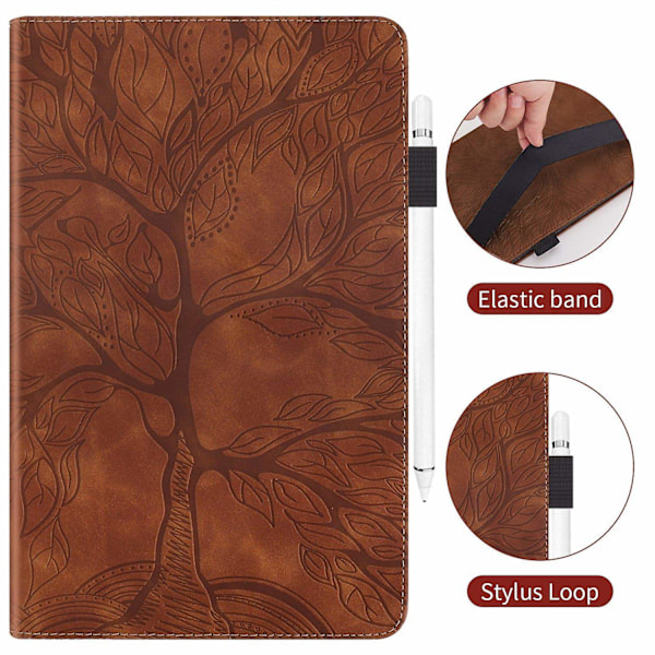 Life Tree Tablet Cover Kompatibel med iPad Pro 12.9 2022 / 2021 / 2020 - Perfekt Brown