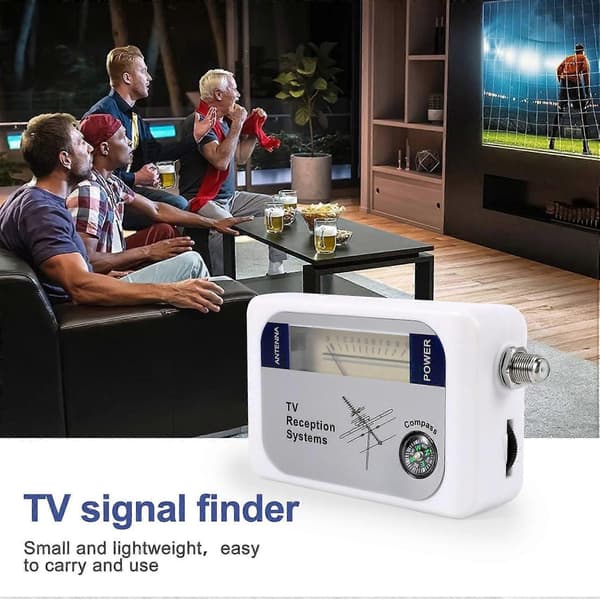 DVB-T Finder Digital Antenne Terrestrisk TV Antenne Signalstyrke Måler Hvid-Perfekt