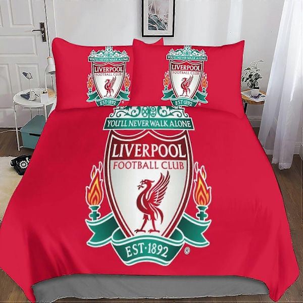 Liverpool Sängklädesset Delar för Tryck Allergivänligt Mikrofiber Påslakan med Dragkedja Dubbla Påslakan 135*200 CM-Perfet Single135x200cm