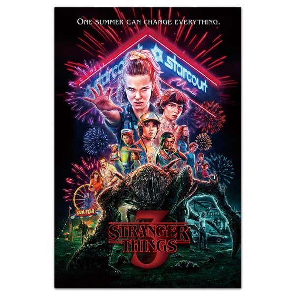 Stranger Things sesong 3-plakater for TV-filmer og filmserier – perfekt A 21x30cm
