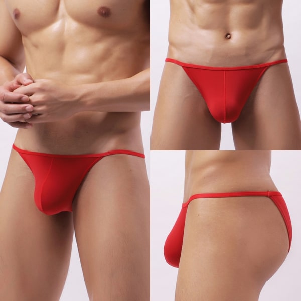 Erotisk Mini Thong Mænds Sexy Underbukser Lav Talje T-Back Underwear - Perfekt A7