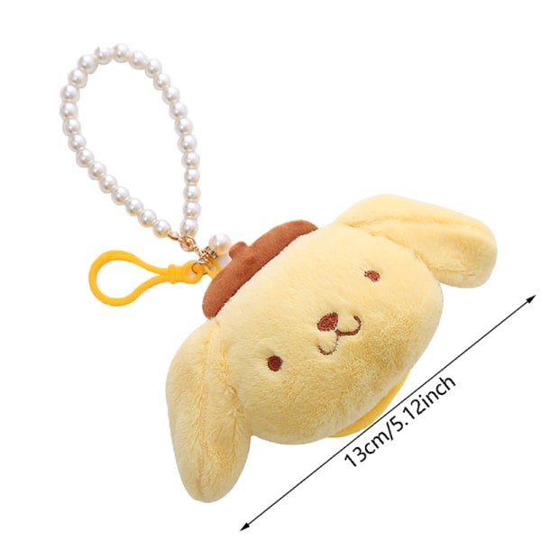 Sanrio Square Plysj myntveske og Creative Melody Pendant ID Car - Perfet A1