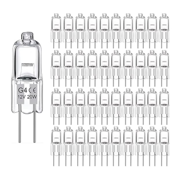 G4 halogenlampor/glödlampor - varmvitt ljus - halogen 20W (10-pack)