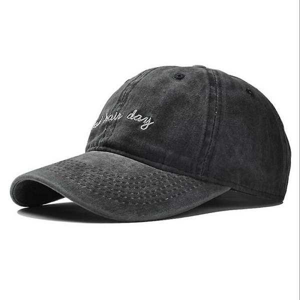 kvalitet tvättad bomull dåligt hår Day Justerbar enfärgad cap Unisex par cap Mode pappa hatt Snapback cap - Perfet 3 55-60cm