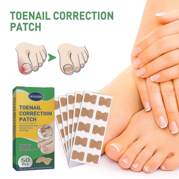 New2023 50 sticks tåneglesporkorrektionsmærkater Neglereparation tå indgroede negle Negleklistermærker Korrektion Pull Stickers Manicure - Perfet