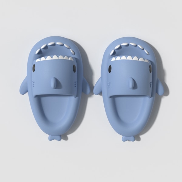 Shark Slippers Summer Couple Paksupohjaiset Liukumattomat Sandaalit Sisäkäyttöön - Perfet blue 170mm