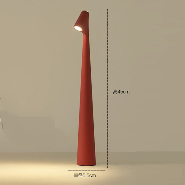 Trådløs bordlampe, oppladbar led bordlampe for innendørs utendørs bruk- Perfet 17.7 In 17.7 In Red