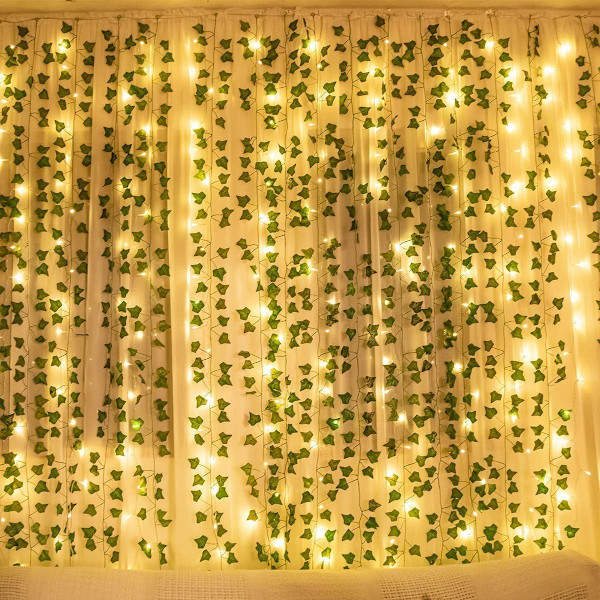LED Leaf String Lights, tropisk konstgjord lövvägg - Perfet