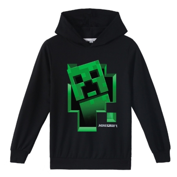 Minecraft Creeper Inside Boys Hoodie Gamer Kids Hoodie - Perfet green 130cm