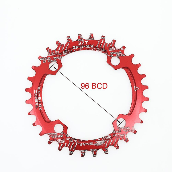 Sneglekjedering 96bcd Rund for Alivio 30 32t 34t 36t 38t Tooth Single Sprocket Mtb terrengsykkel 96 Bcd M4000 M4050 purple 34T