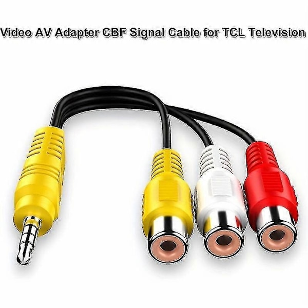 RCA till 3,5 mm AV-ingångsadapter för TCL TV - Video- och ljudkomponentkabelersättning - Perfekt