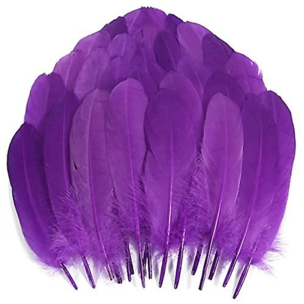 200 stk. Gåse Nagoire Fjer - Perfekt Voilet Purple