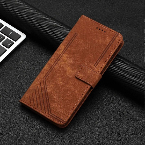Fodral Kompatibelt med Samsung Galaxy A32 5G Magnetiskt Stänk- och Reptåligt Läder Flipfodral Kompatibelt med Samsung Galaxy A32 5G Fodral - Perfekt Brown