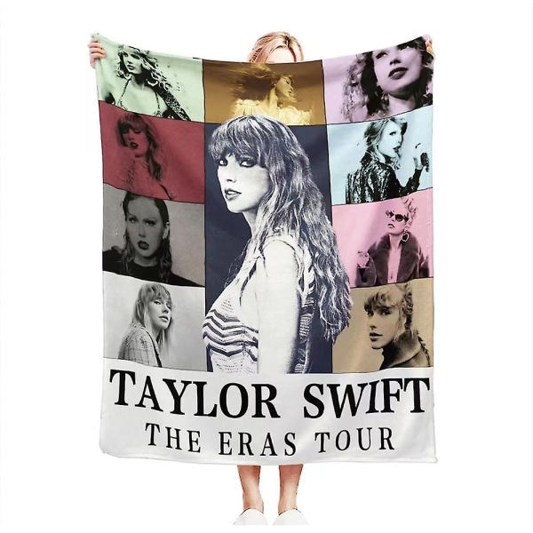 Taylor Swift The Eras Tour -peitto Pehmeä, lämmin pörröinen peitto makuuhuoneen sohvan juhlakoristelahjaksi (FMY) - Perfet 100*130