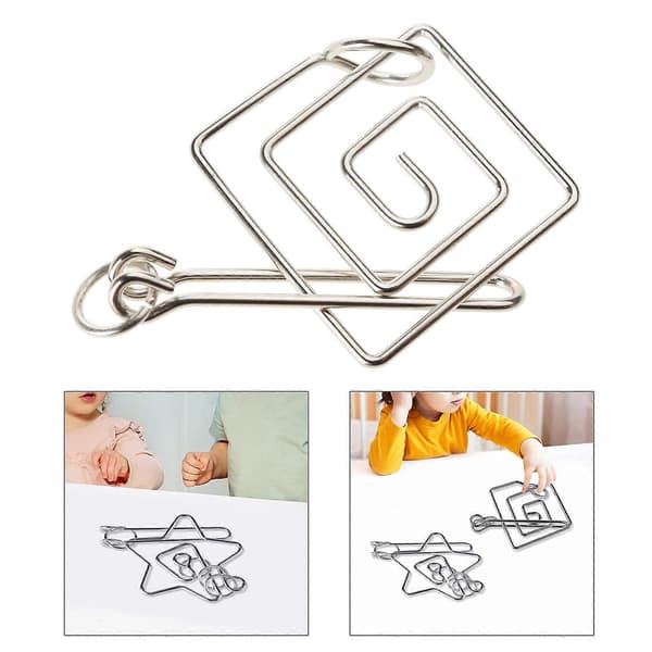 3D Puzzle Interlink Ringe Låst Op Spænde Labyrint Legetøj Dekomprimerende Rustfrit Metal Ringe Fidgets Hjernevrider til Studerende-Perfekt starfish