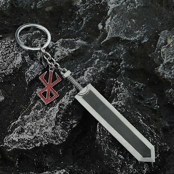 Berserk Anime Nyckelring Guts Svärd Smyckesset Nyckelkedja Nyckelringar Nyckelringar för Män Kvinnor Tillbehör Nyckelring Hänge-Perfekt N1132-2