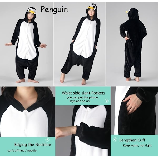 Fancy Cosplay-kostyme Onesie-pyjamas Natttøy for voksne Penguin L S