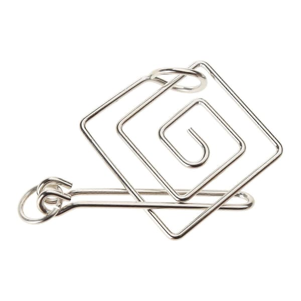 3D Puslespill Sammenkoblede Ringer Ulåst Spenne Labyrint Leke Dekomprimerende Rustfritt Metall Ringer Fidgets Hjernetrim for Student-Perfekt return ring