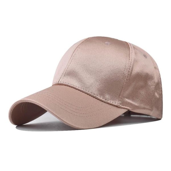 Baseballhat Satin Peaked Cap - Perfet light pink adjustable