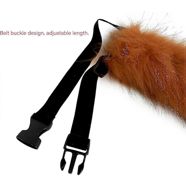 Konstgjord Pälsräv Svans Katt Varulv Cosplay Kostym Set Plysch Mask Fluffiga Tassar Handskar Halloween Jul-Perfekt Fox