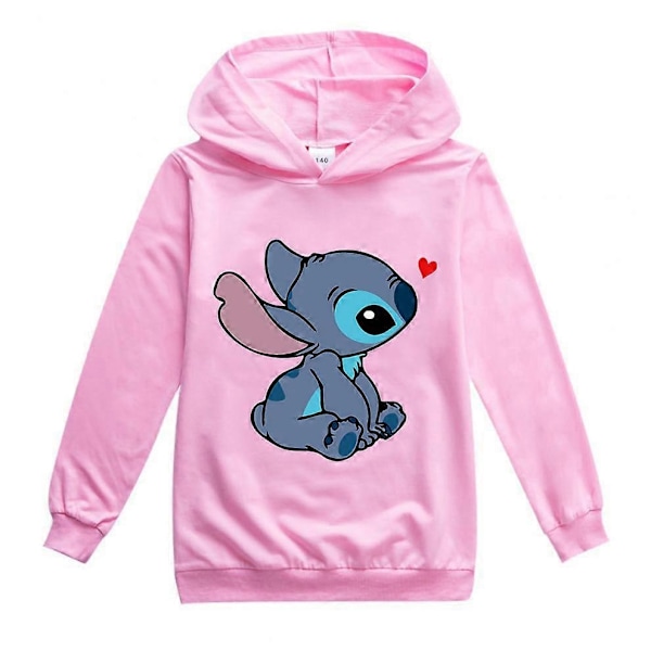 Lasten poikien ja tyttöjen Disney Stitch jouluhupparit - Perfet Pink 13-14year(160cm)