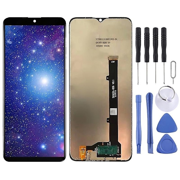 OEM LCD-skärm med digitizer komplett enhet för ZTE Blade A51 (2021 års modell) (Svart)-Perfet