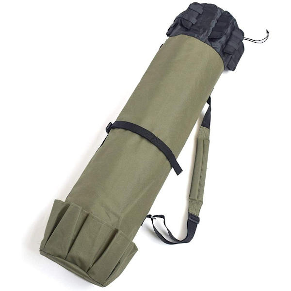 Fiskestangstaske Canvas Organizer Rejse Fiskestang Taske - Perfet