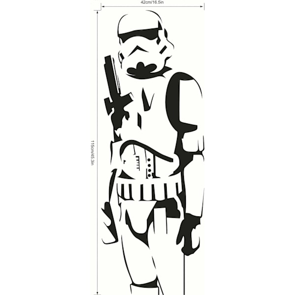 Väggdekaler för pojkrum Star Wars-karaktärer Heminredning Väggdekaler Vardagsrum Bakgrundsvägg Sovrum Konstdekaler 57 * 28 cm-Perfet
