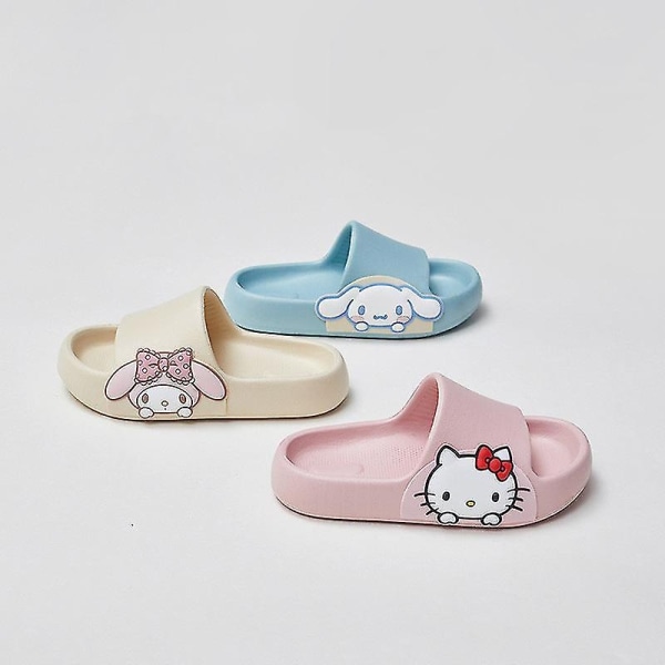 Kawaii Sanrio Tøfler tegneserie Hellokitty Cinnamoroll Mymelody Sommerbarnehjem Sklisikker vaskesandaler Barnegave - Perfet Cinnamoroll-B 26-27