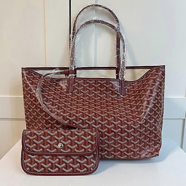 2025 Ny Väska Stor Kapacitet Tote Bag Mammaväska Handväska Presenter - Perfekt Burgundy M