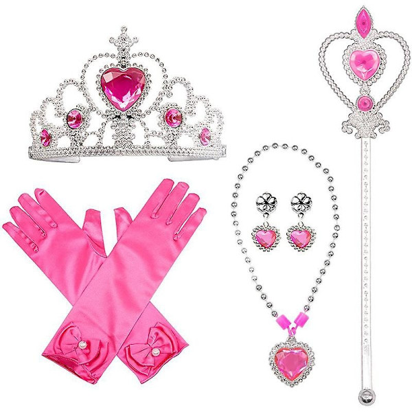 Pink Kjole,Barbie Tøj Til Piger,Barbie Kostume Kjole Outfit Til Børn Pink Fest Film Cosplay Halloween Kostume Med - Perfet Only Accessories Accessories