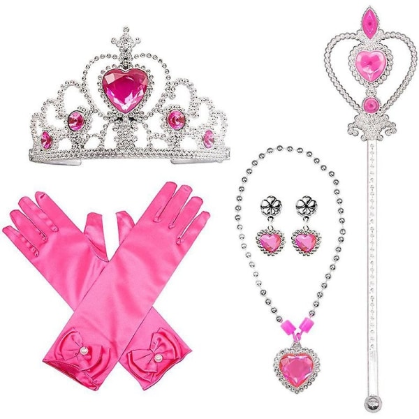 Vaaleanpunainen mekko,Barbie-vaatteet tytöille,Barbie-asumekkoasu lapsille Pinkki juhlaelokuva Cosplay Halloween-asu - Perfet Only Accessories Accessories