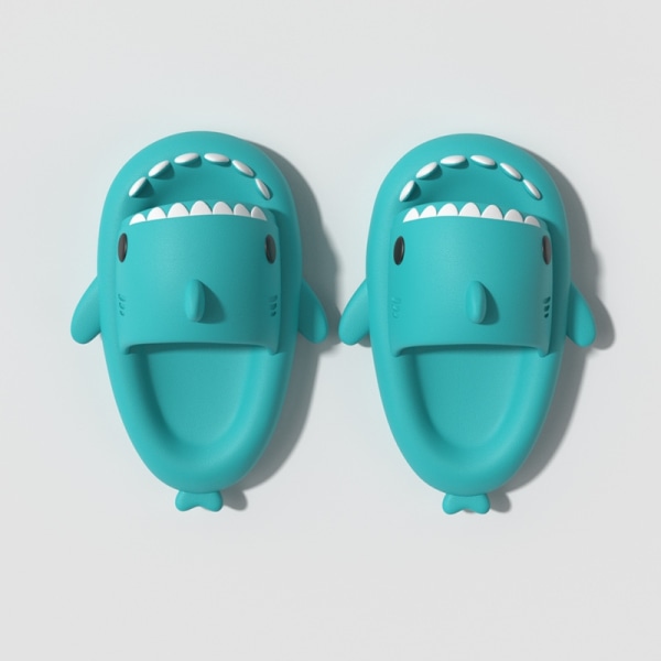 Shark Slippers Sommar Par Tjock sula Indoor Anti-Slip Sandaler - Perfet green 42/43