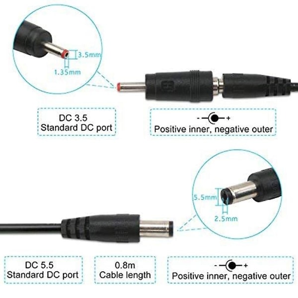 USB til 9v, 5v til 12v , USB-kabel DC 5v boost til 9v 12v spenningsomformer 1a Step-up Volt Transformator - Perfet