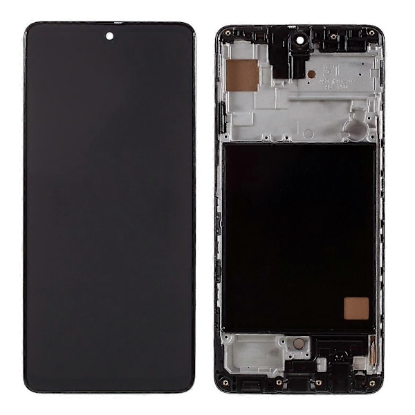 Samsung Galaxy A51 C-Klasse LCD og Digitizer Montering (TFT Versjon) - Perfekt