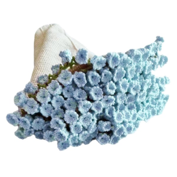 Bouquet Filt Virkningskit Virkningsstartkit Dekoration Multifunktionell Mode DIY Hantverk Stickkit för Entusiaster Perfekt som Gåva Blue