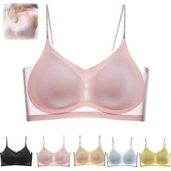 Windy BH, Windy BH Sömlös Ultratunn, Sömlös Ultratunn Plus Size Ice Silk Komfort-BH - Perfekt Pink XXL