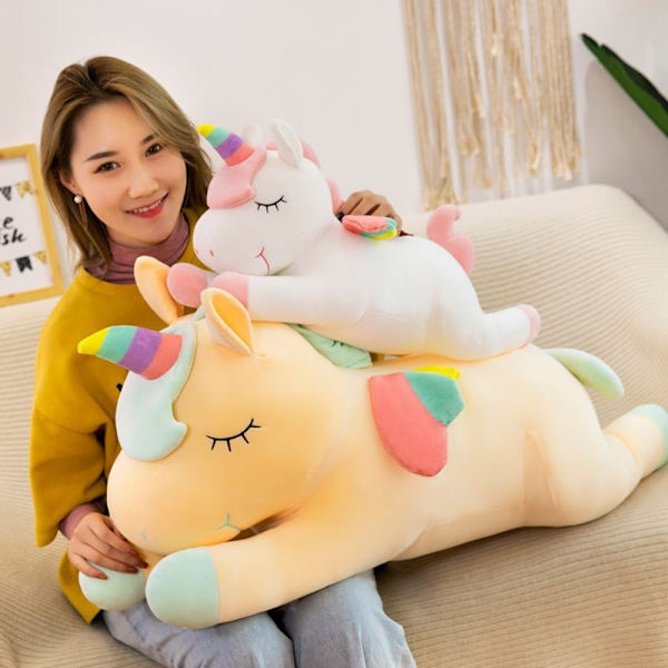 Unicorn plysjleketøy Unicorn Doll HVIT 80CM - Perfet white 80cm