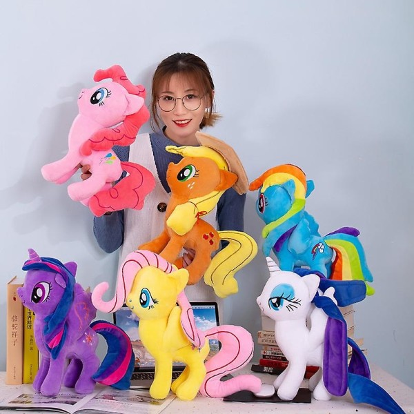 20/30/40/50cm My Little Ponyed Pehmo täytetyt lelut Pinkiepie pplejack Rainbowdash nime Figuuri Sarjakuvanukke lapsille Syntymäpäivälahjat - Perfet A 20cm