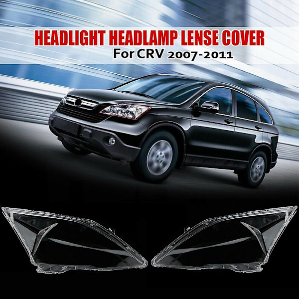 Par Høyre+Venstre for Honda CRV CR-V 2007 08 09 10 2011 Bil Frontlykt Linse Deksel Hovedlykt Lampshade Front Auto Lys Skall-Perfekt