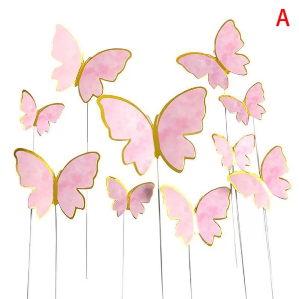 Lilla Rosa Butterfly Cake Ekorn Gratulerer med dagen Cake Topper Hanne - Perfet D