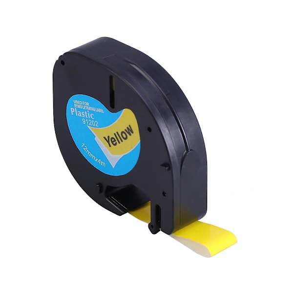 Enkel montering 12mmx4m Praktisk plastetiketttape - Perfet yellow