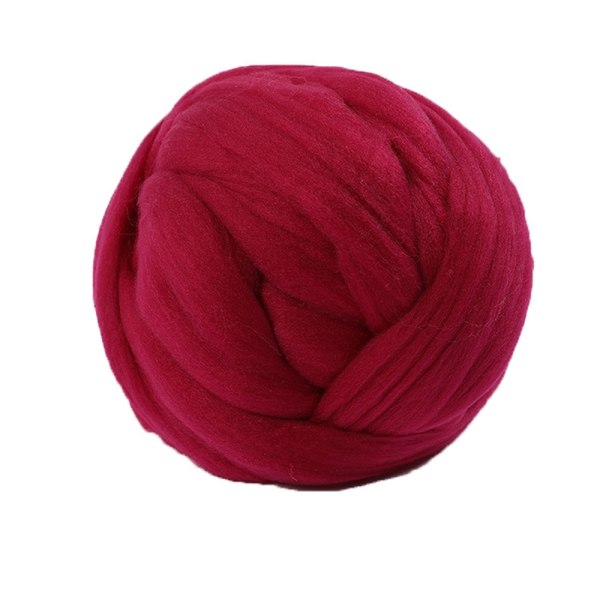 Bulky Wool Garn Chunky Arm Stickning Supermjuk jätteboll Rovin - Perfet Red