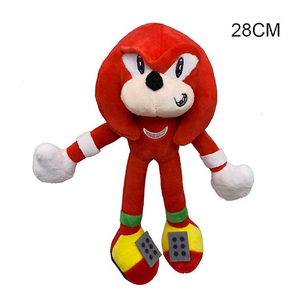 Sonic Hedgehogs Legetøj Blødt plys figurlegetøj tegneserie puttepude Red-28cm